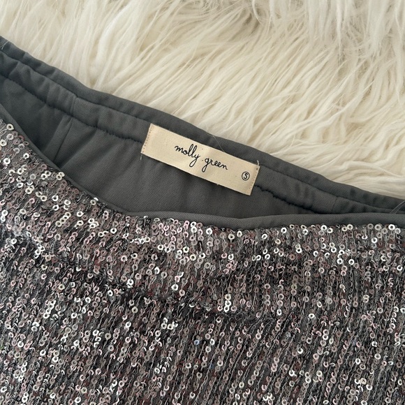 Molly Green Silver Sequin Skirt size small (matching top in other listing) - Picture 8 of 10
